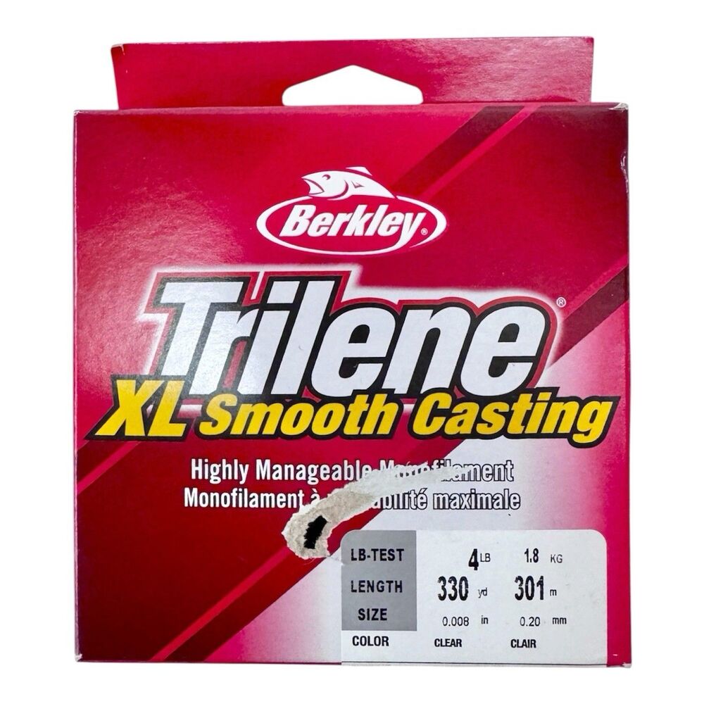 (A7) Berkley Trilene XL Monofilament Fishing Line 4 lb Test 330 Yard Clear NEW